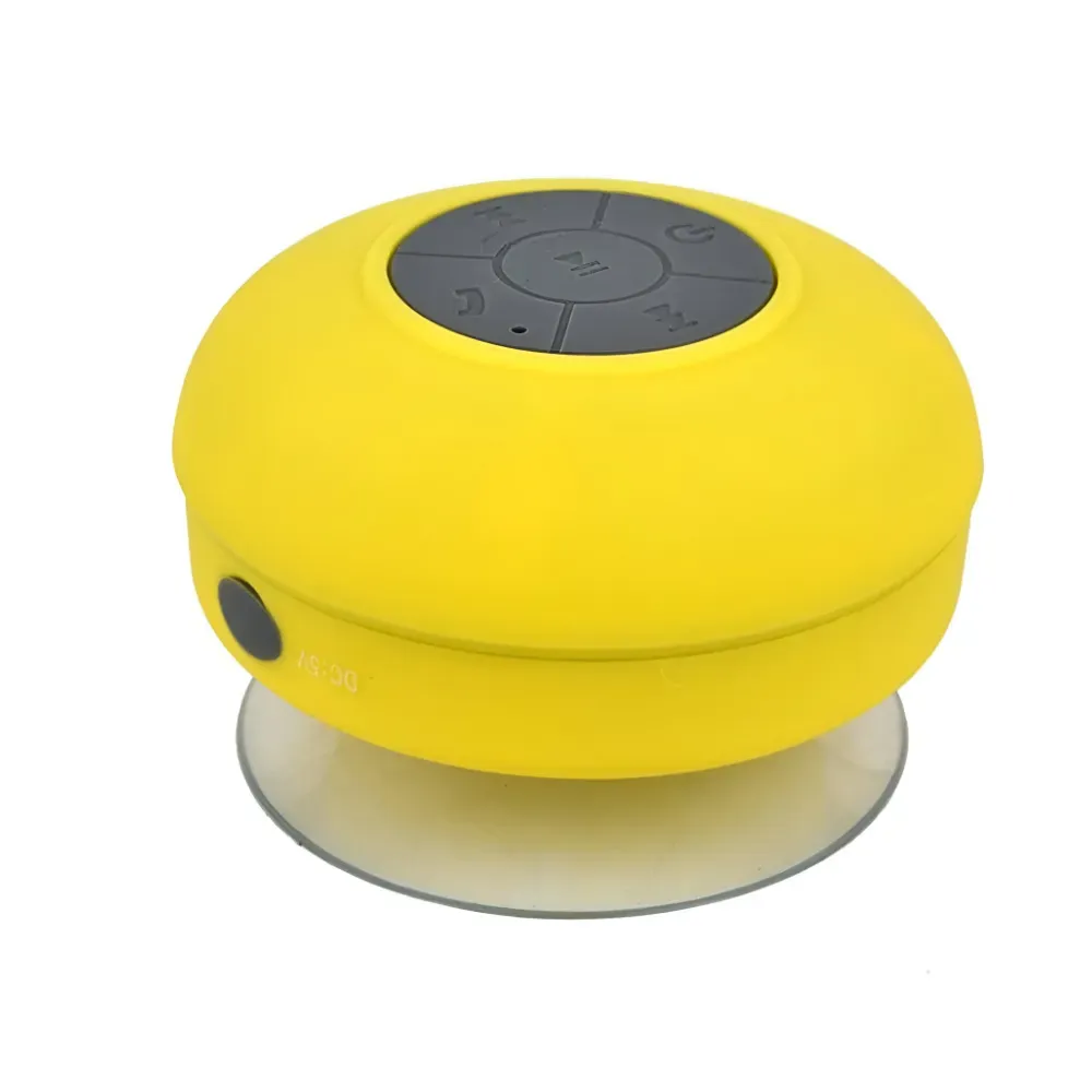 Parlante Ducha Bluetooth Impermeable Ventosa Altavoz Contestador Amarillo