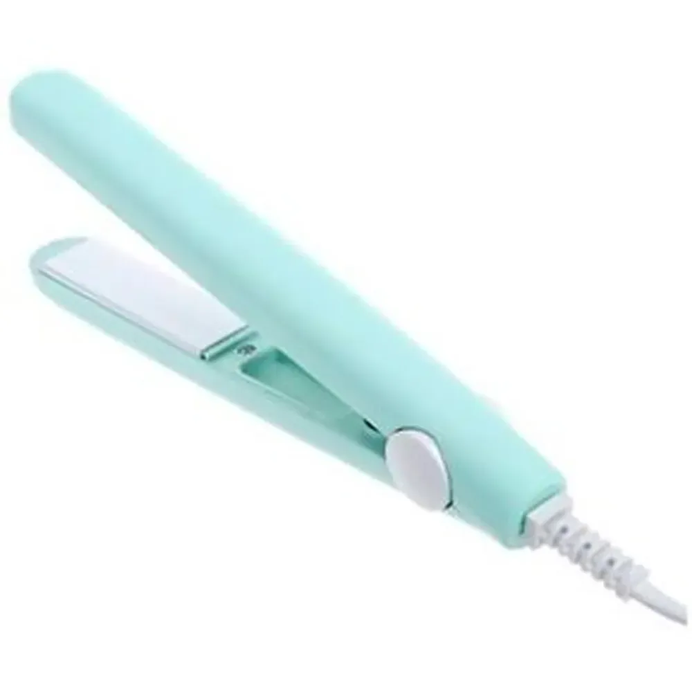 Mini Plancha QA02 Cabello Alisadora Portatil Viajera Pelo Verde Menta