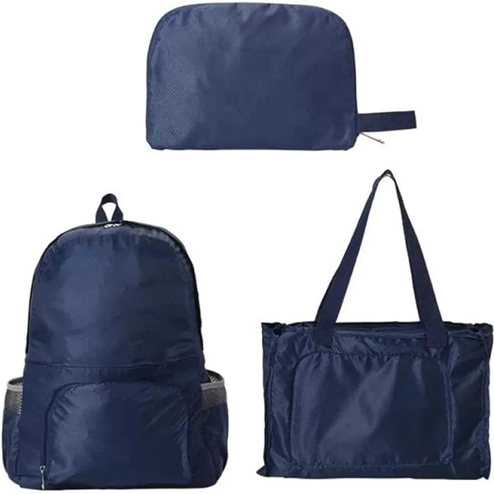 Maleta Bolso Morral Viajero Plegable Practica Multi Propósito Azul