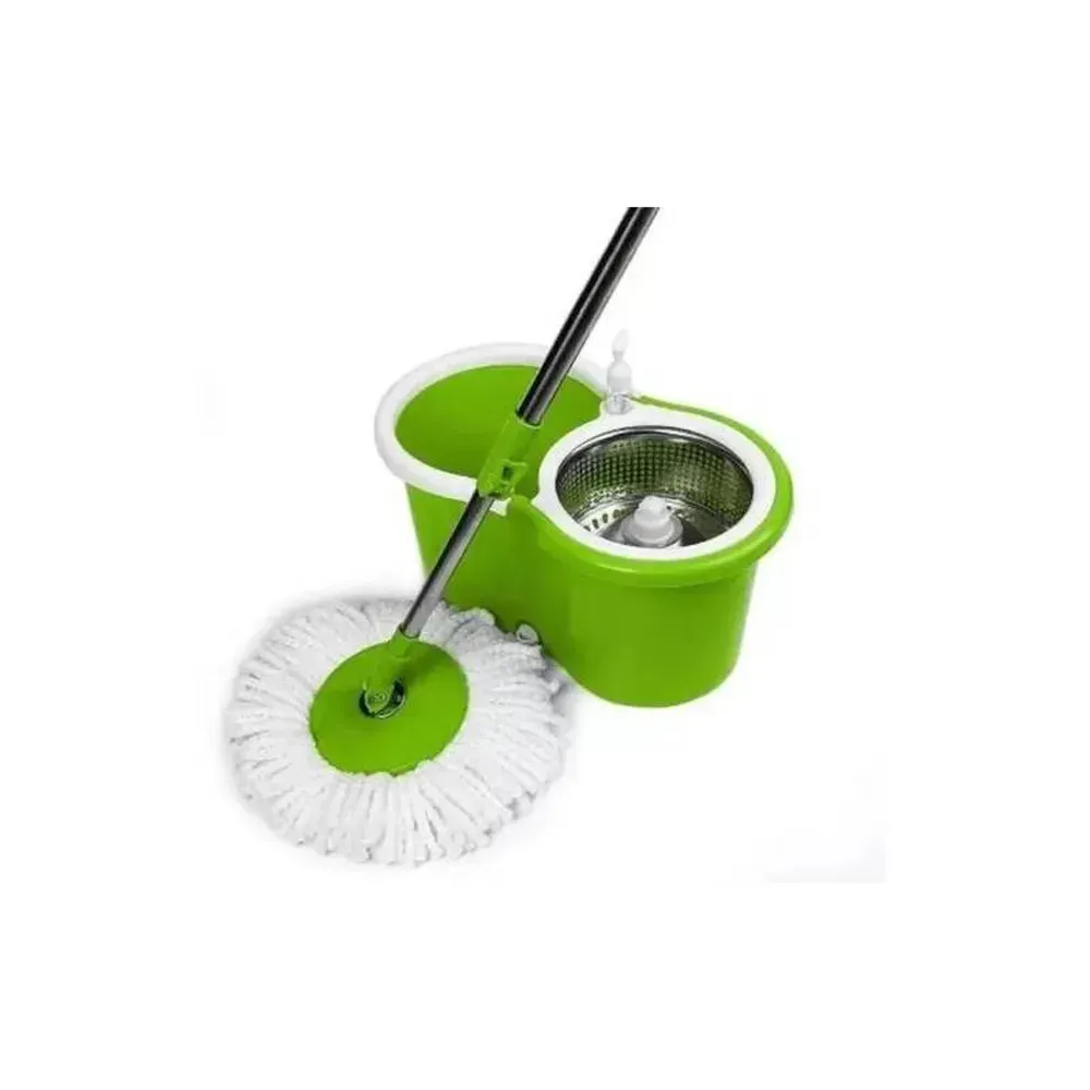 Trapero Spin Mop 360 Giratorio Maquina Limpieza Desinfectante1546 Verde