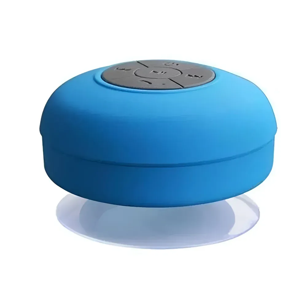 Parlante Ducha Bluetooth Impermeable Ventosa Altavoz Contestador Azul