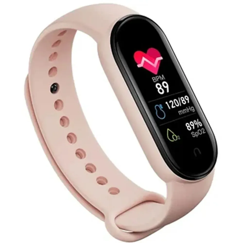 Reloj Inteligente Smart Band Rosado M6 Digital Tactil Notificaciones