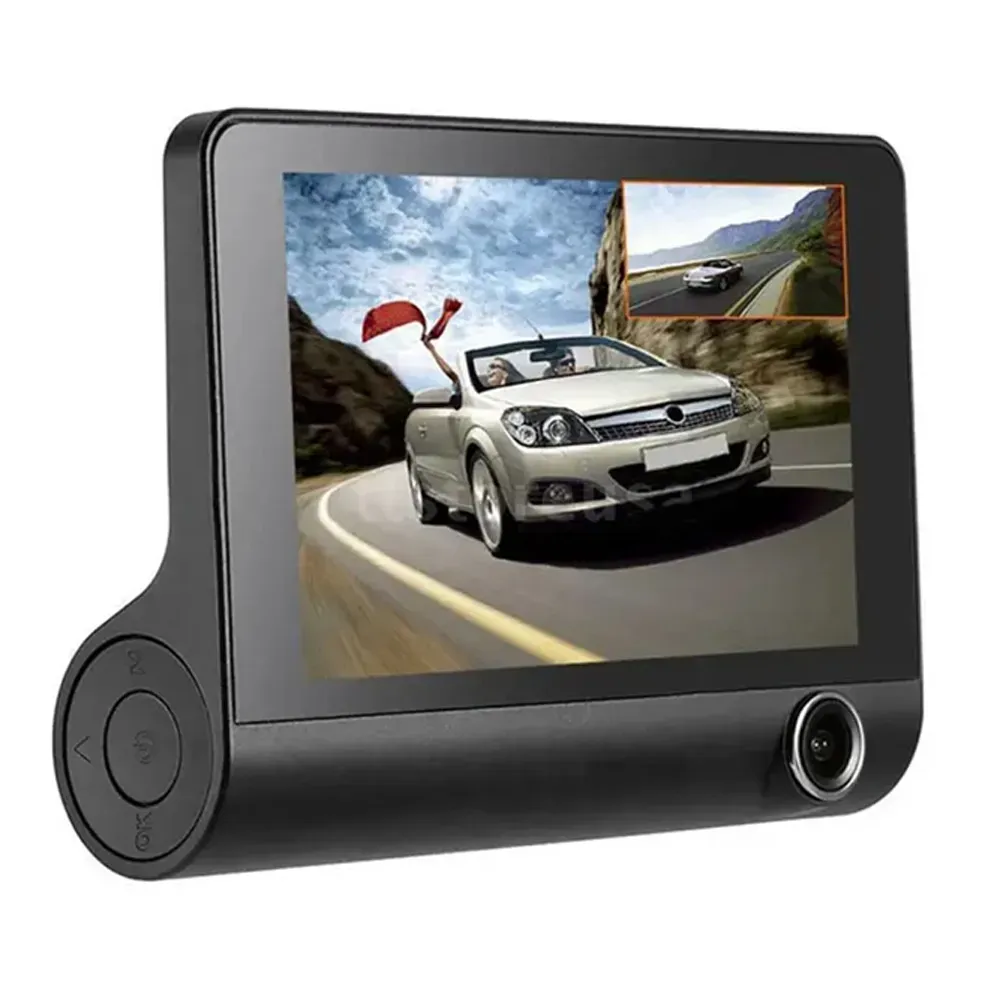 Camara Carro Vehículo DVR Full HD 3en1 Frontal + Interior + Reversa