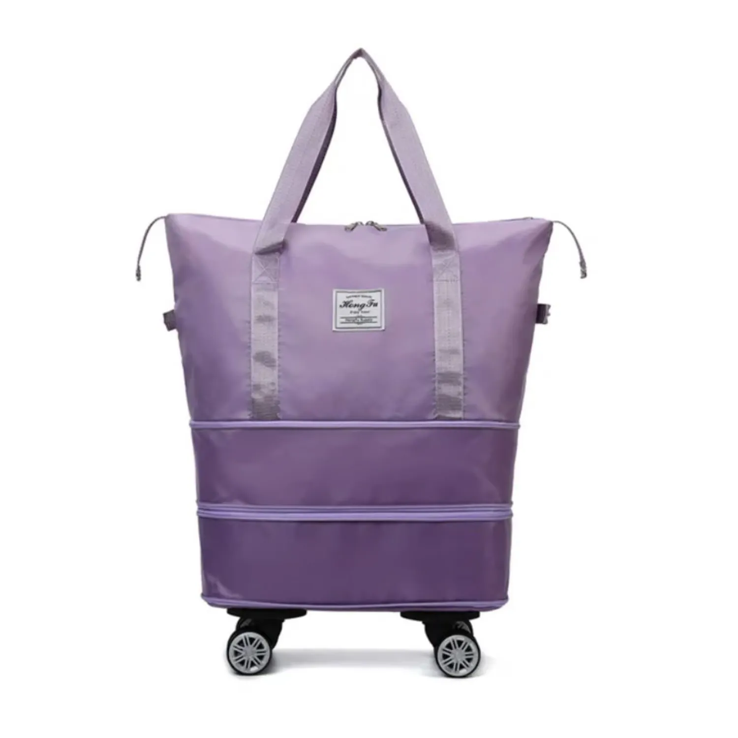 Maleta Plegable Morral Equipaje Ruedas Viaje Versatil Morado MT203