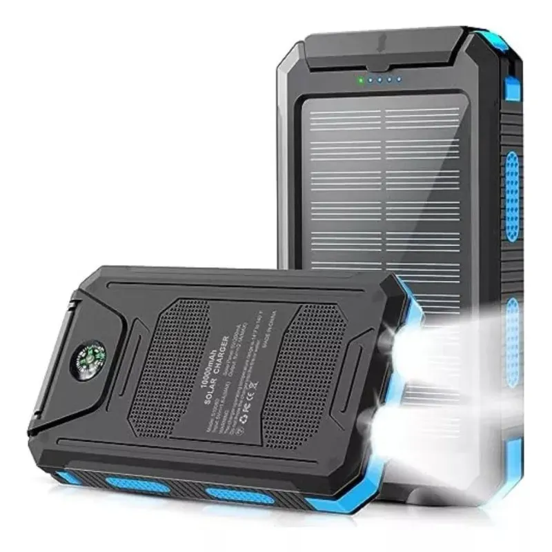 Bateria Power Bank Externa Portatil Solar Linterna Brujula 16800 mAh