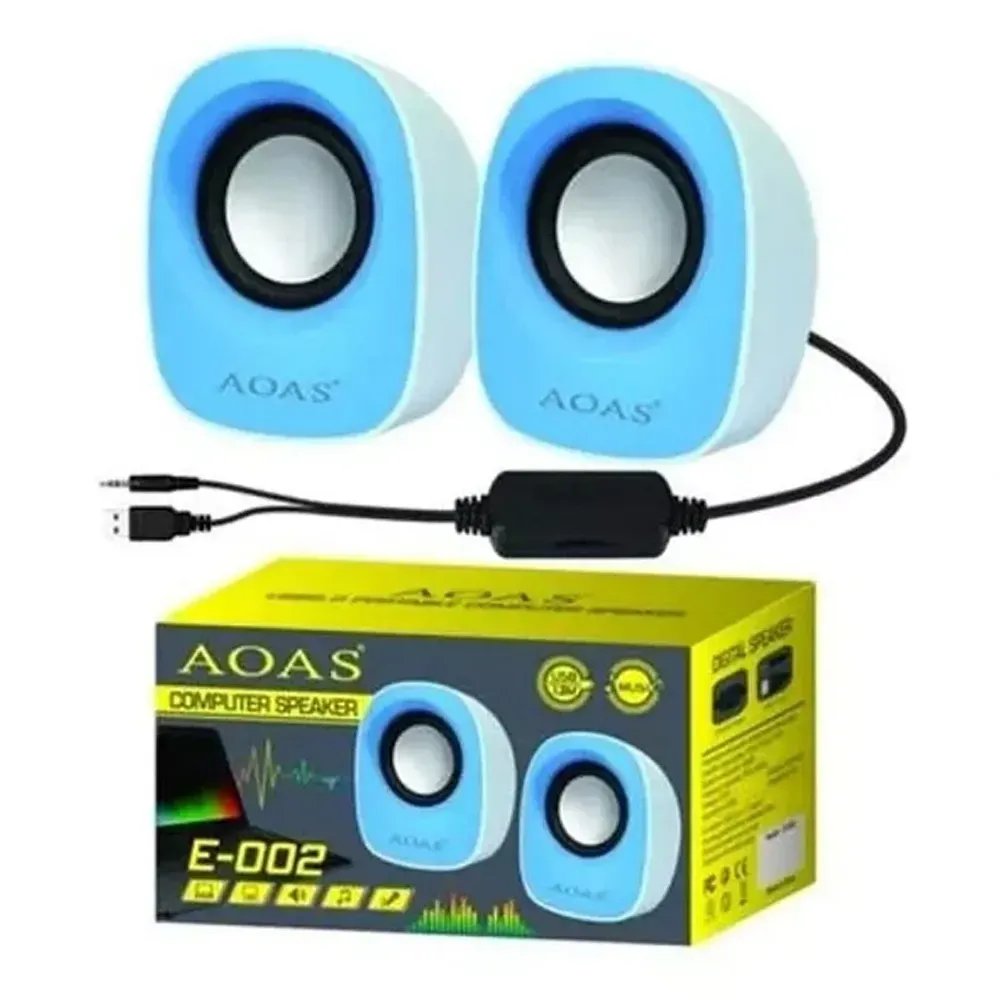 Parlantes Altavoz USB Compactos E-002 Compatibles PC Potencia 2W