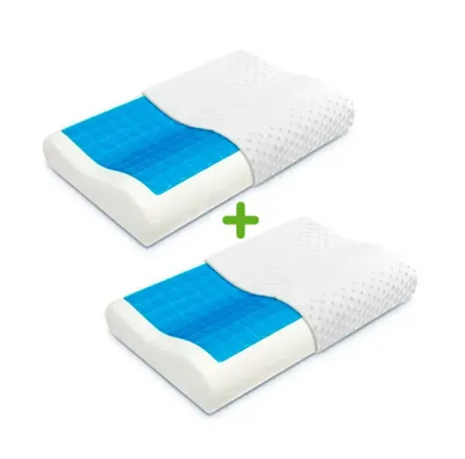 Combo X2 Almohada Memoria Gel Refrescante Comodidad Relajacion Cuello