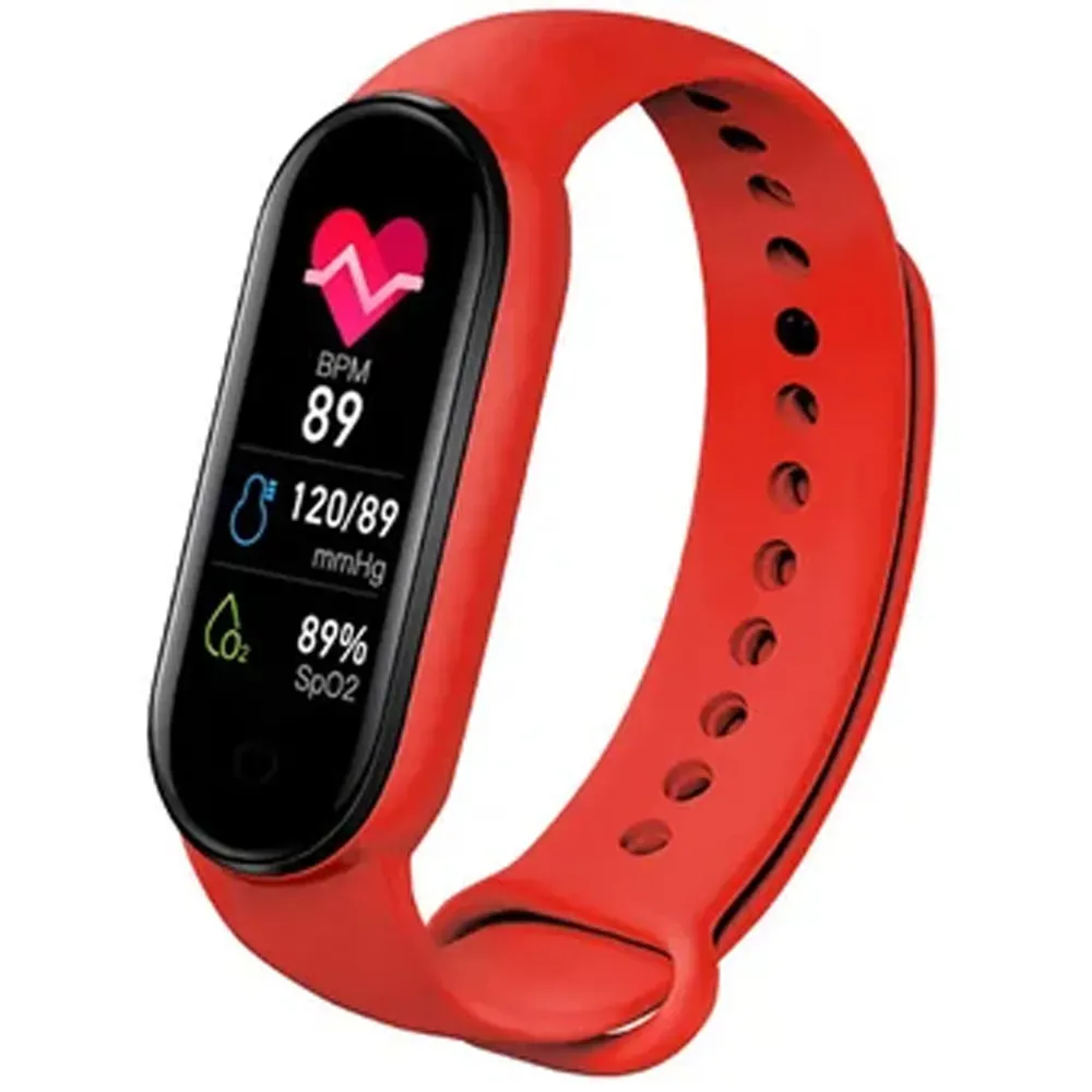 Reloj Inteligente Smart Band Rojo M6 Digital Tactil Notificaciones