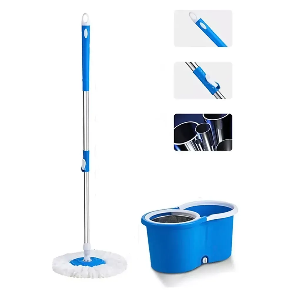 Trapero Spin Mop 360 Giratorio Maquina Limpieza Desinfectante Azul