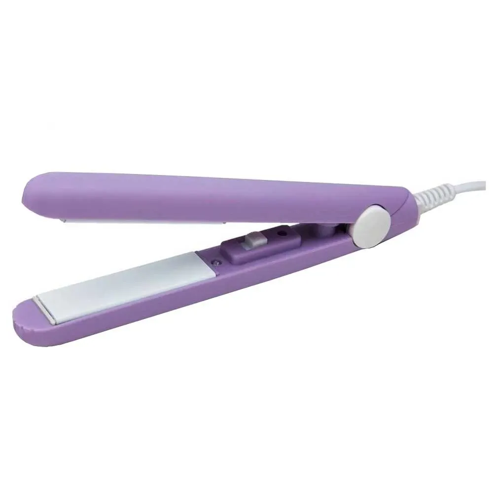 Mini Plancha QA02 Cabello Alisadora Portatil Viajera Pelo Morada