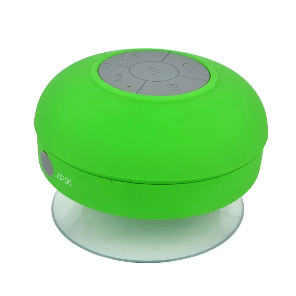 Parlante Ducha Bluetooth Impermeable Ventosa Altavoz Contestador Verde