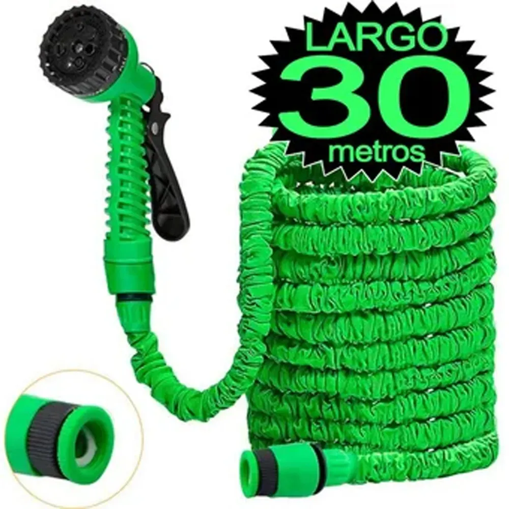 Manguera Expandible 30m con Pistola Expansible Magic Hose VERDE