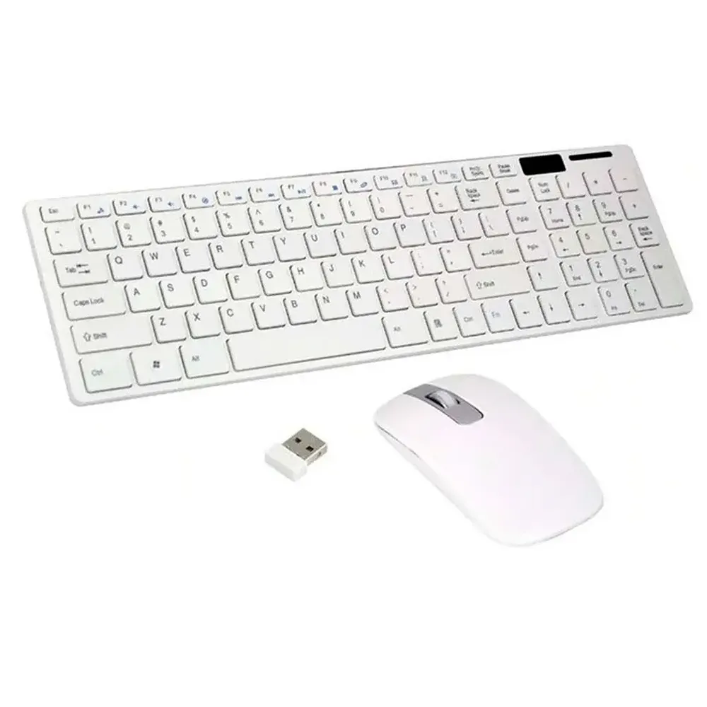 Combo Inalambrico Teclado Mouse K06 Teclas Estándar Compacto Blanco