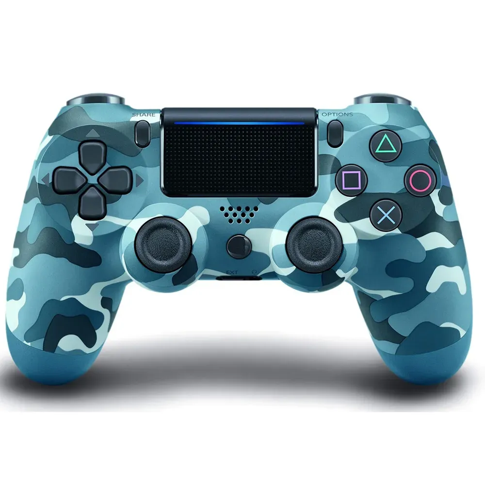 Control Playstation 4 Ps4 Generico Tactil Recargable Camuflado Azul