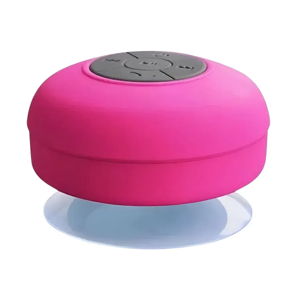 Parlante Ducha Bluetooth Impermeable Ventosa Altavoz Contestador Fucsia