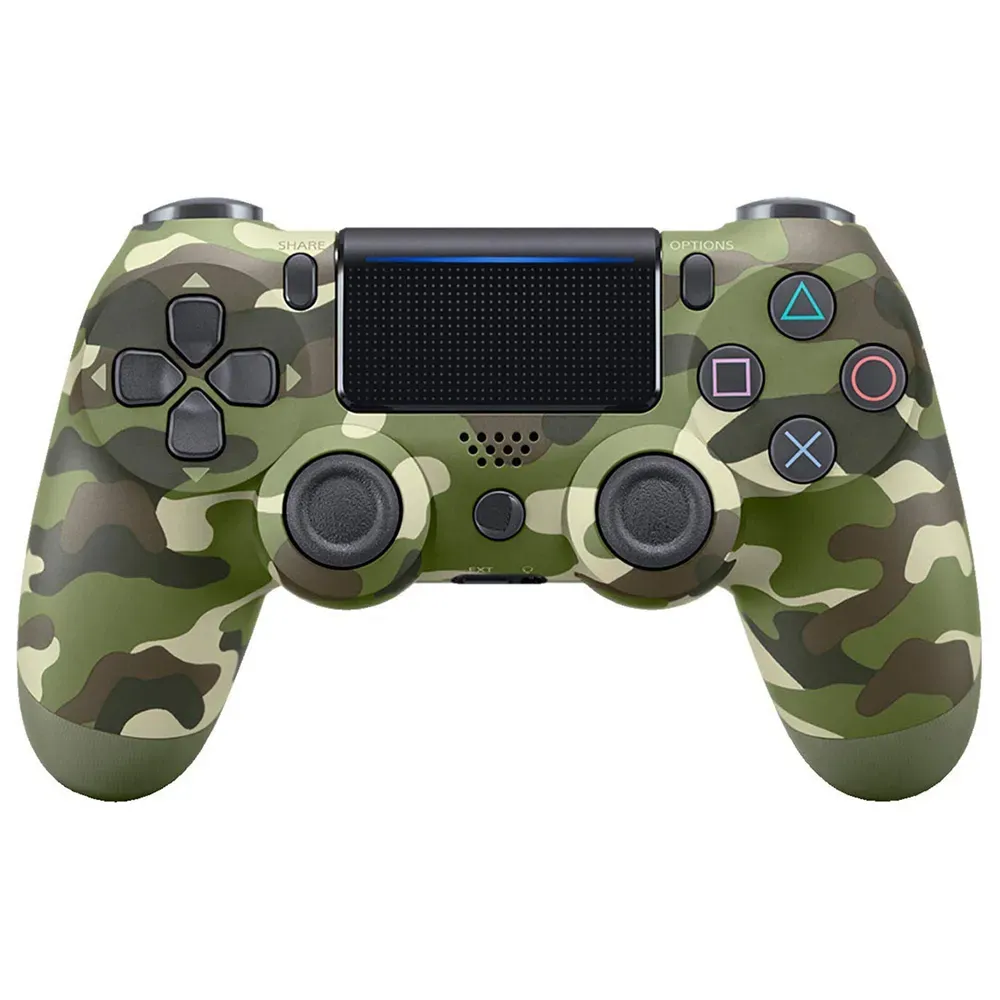 Control Playstation 4 Ps4 Generico Tactil Recargable Camuflado Verde