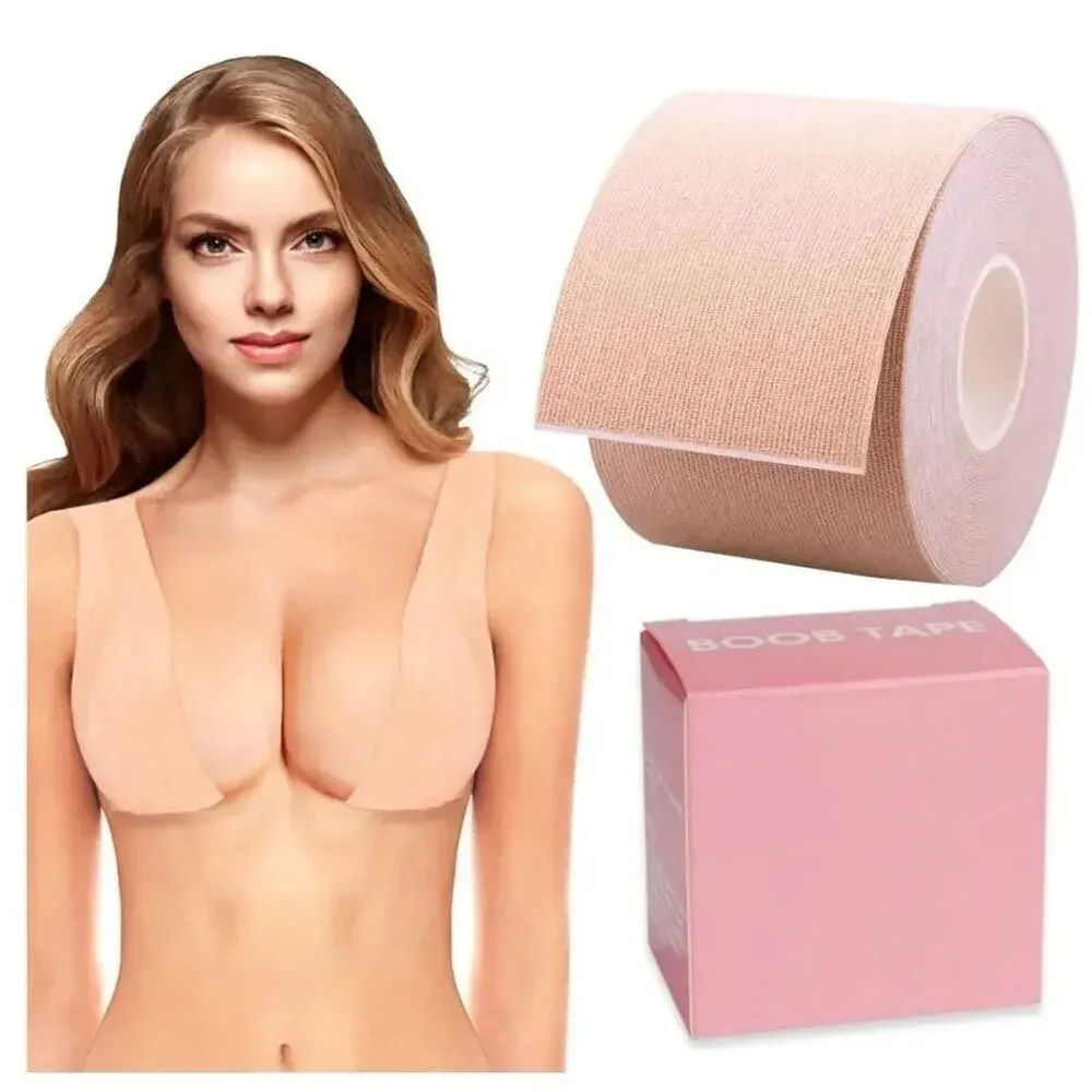 Cinta Levanta Busto Adhesivo Boob Tape 5mx5cm Piel