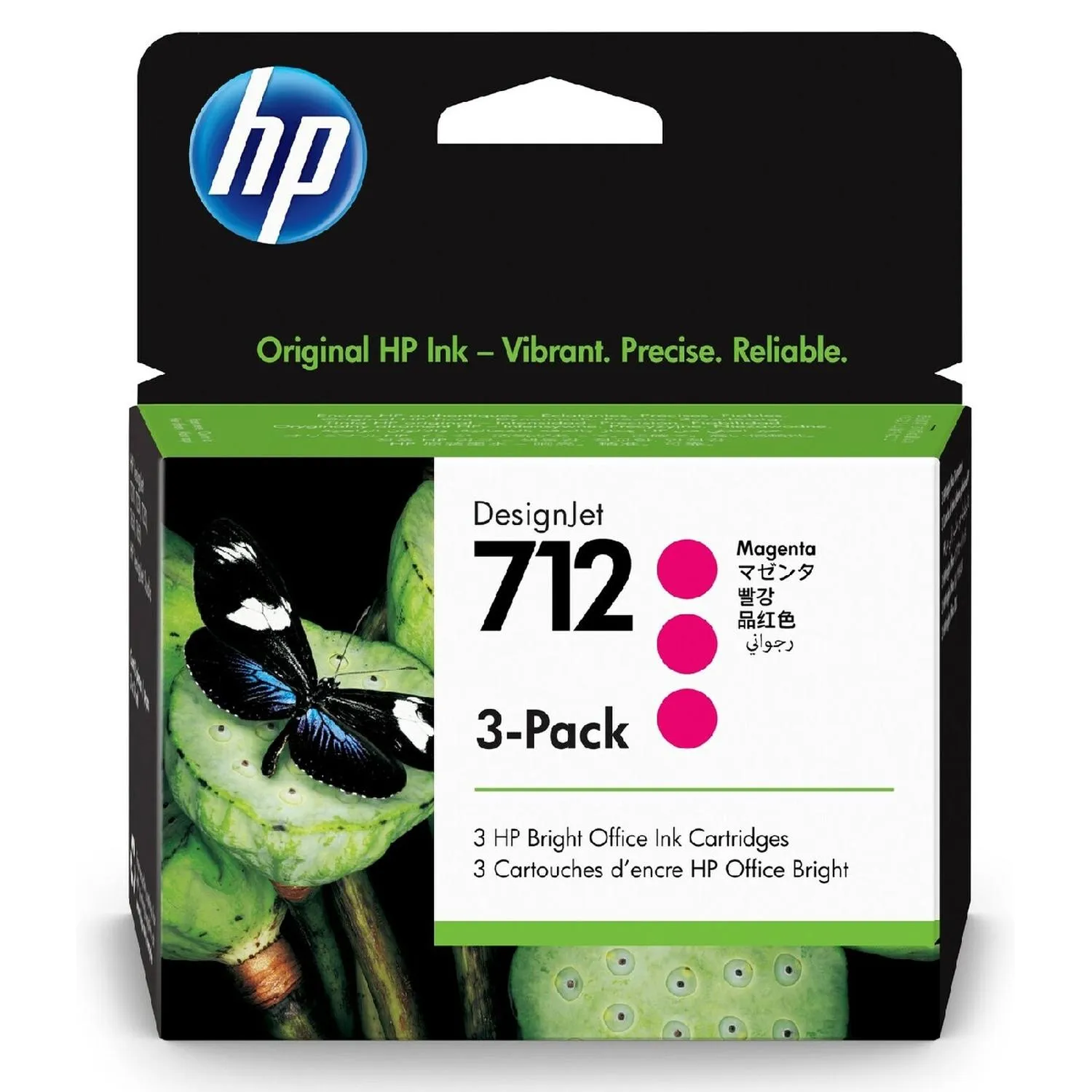 Cartucho Original De Tinta Hp 712 Magenta 3 Pack, 29ml