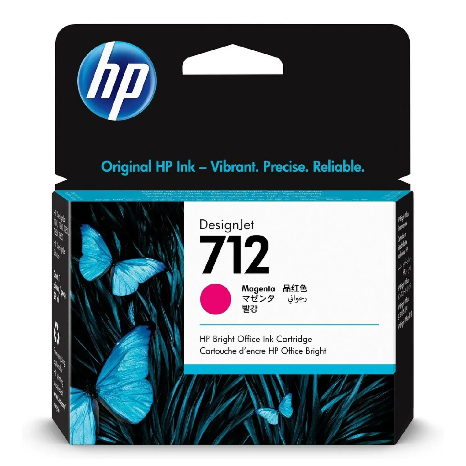 Cartucho Original De Tinta Hp 712 Magenta, 29 ml