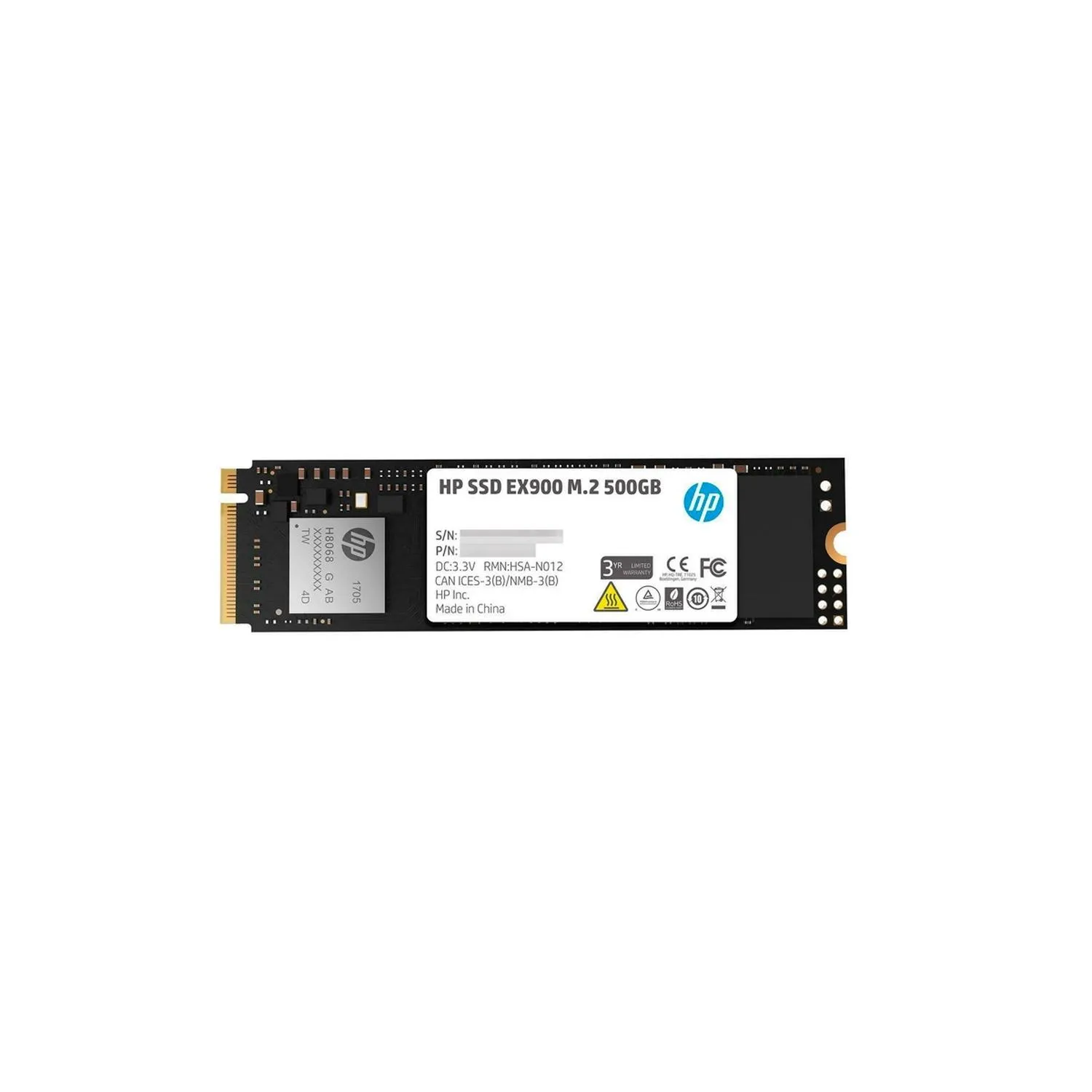 Unidad Original De Estado Solido Ssd Hp 500Gb Ex900 M.2 PCIe