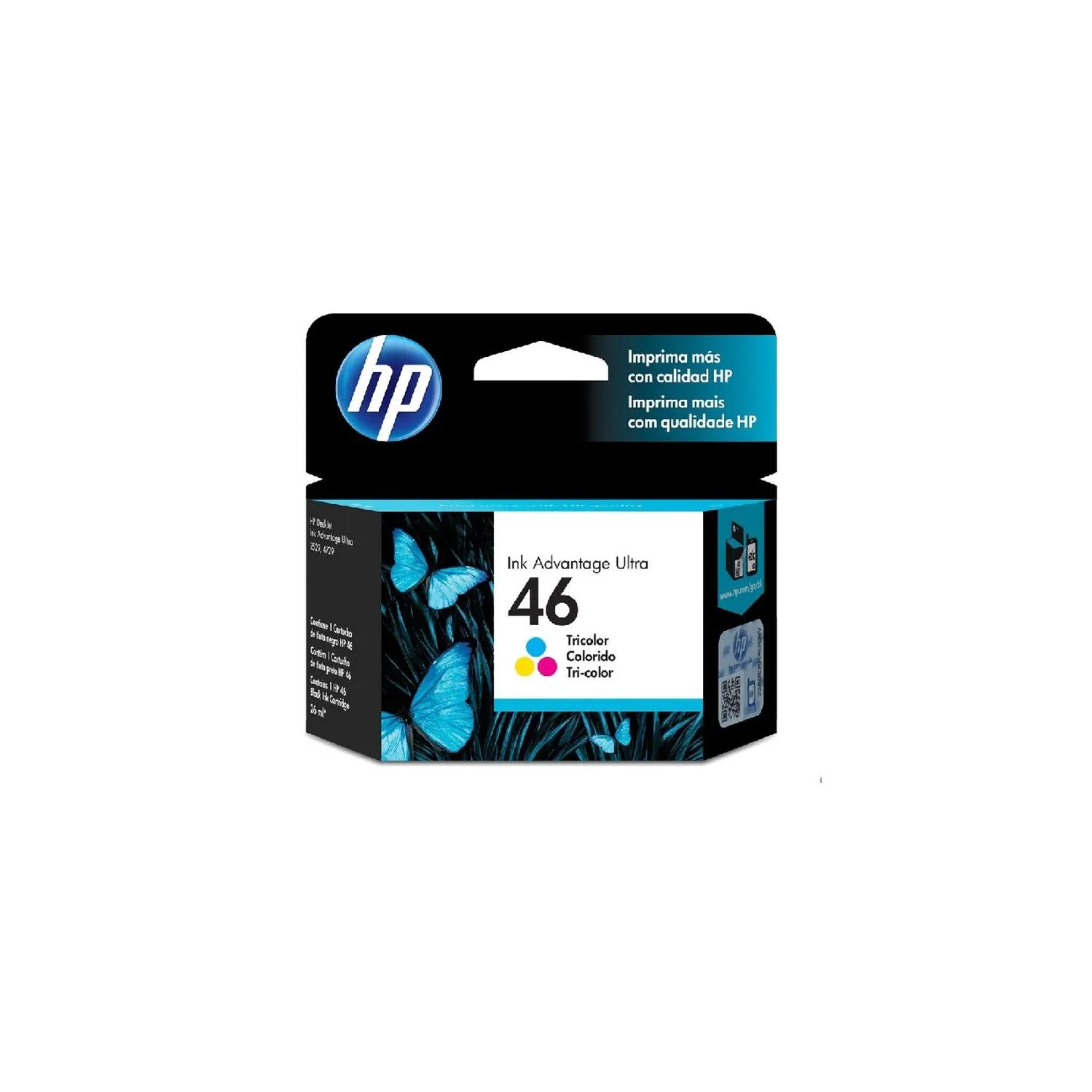 Cartucho Original De Tinta Hp 46 Tricolor, 750 Páginas, 14 ml