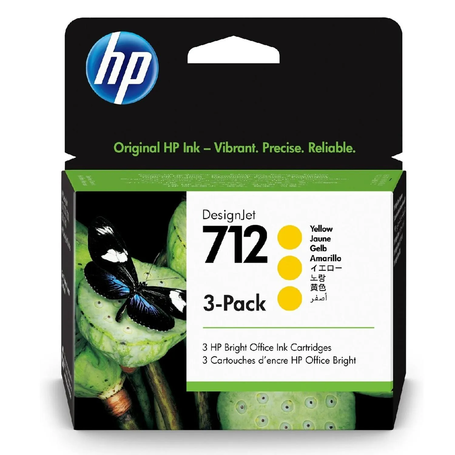 Cartucho Original De Tinta Hp 712 Amarillo 3 Pack, 29ml