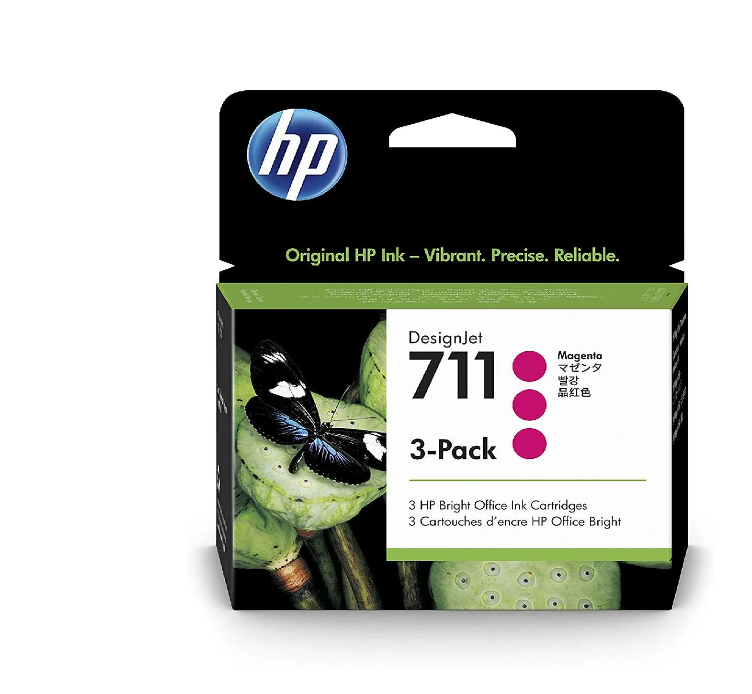 Cartucho Original De Tinta Hp 711 Magenta 3 Pack, 29 ml