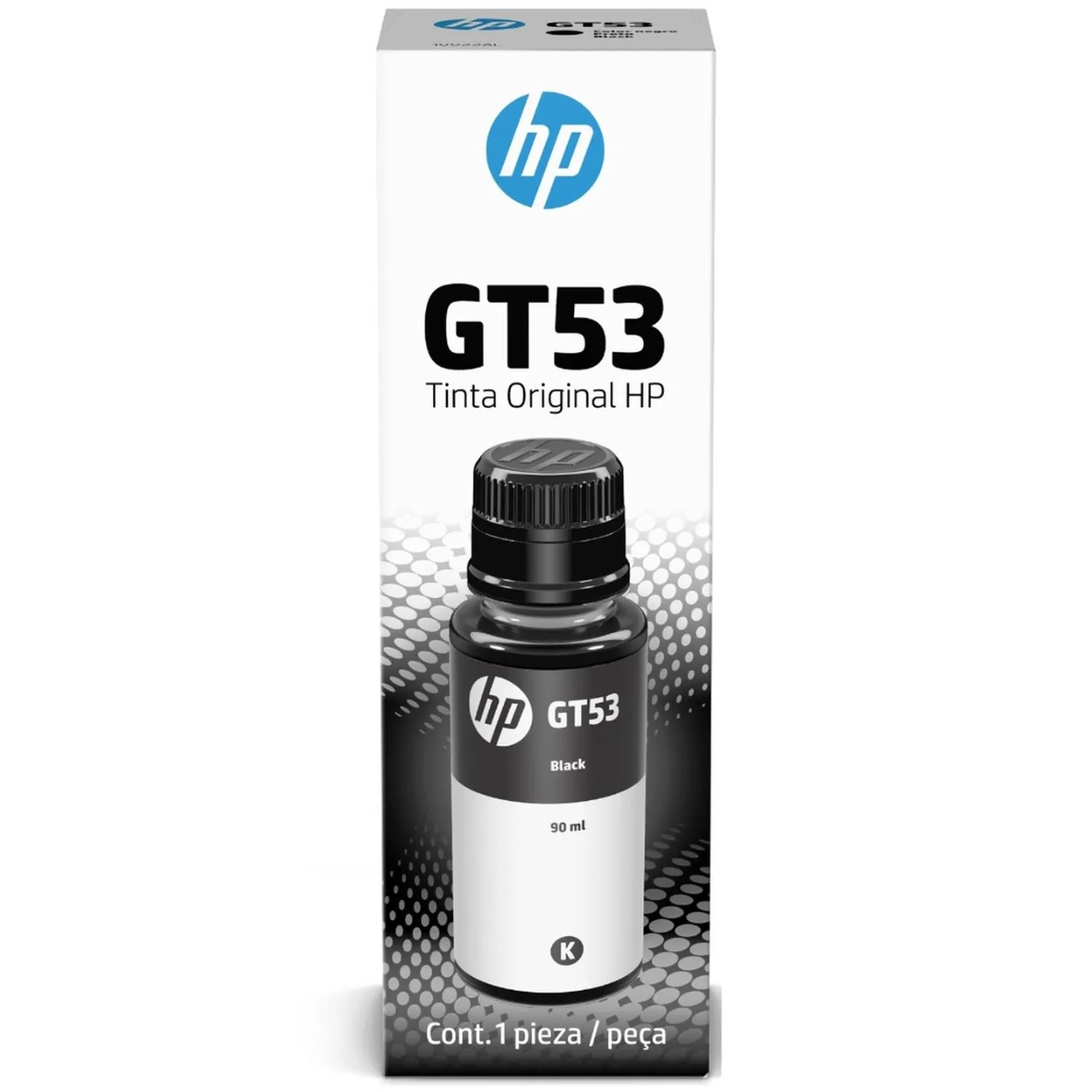 Botella Original De Tinta Hp Gt53 Negra, 4.000 Páginas, 90 ml