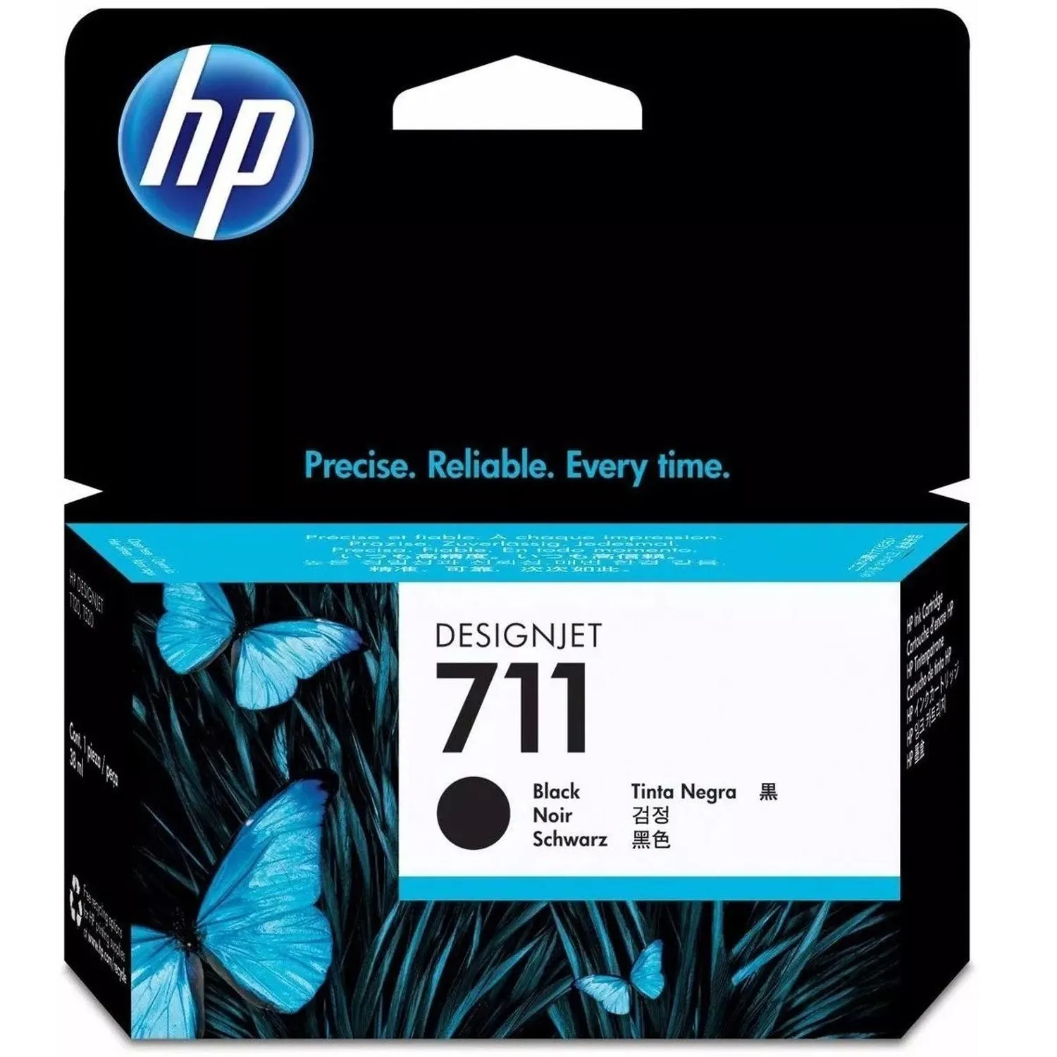 Cartucho Original De Tinta Hp 711 Negro, 38ml