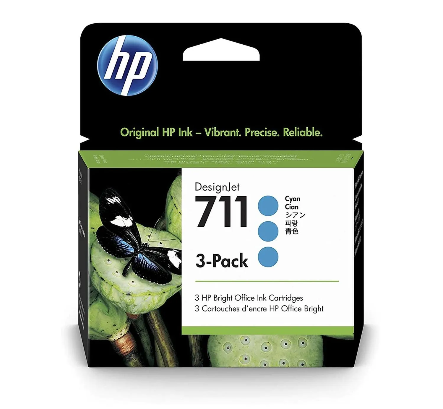 Cartucho Original De Tinta Hp 711 Cian 3 Pack, 29ml