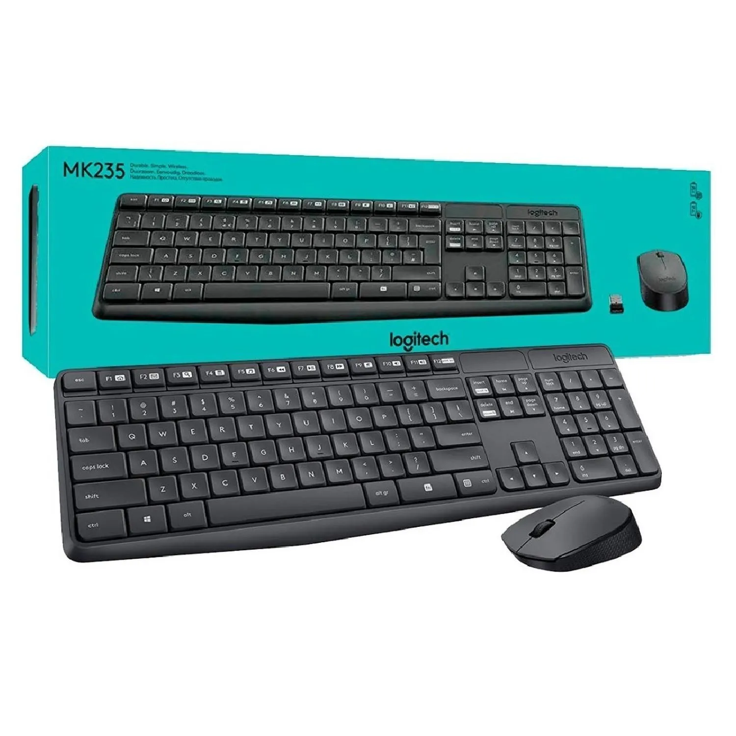 Combo Logitech Teclado y Mouse Mk235 Inalambrico