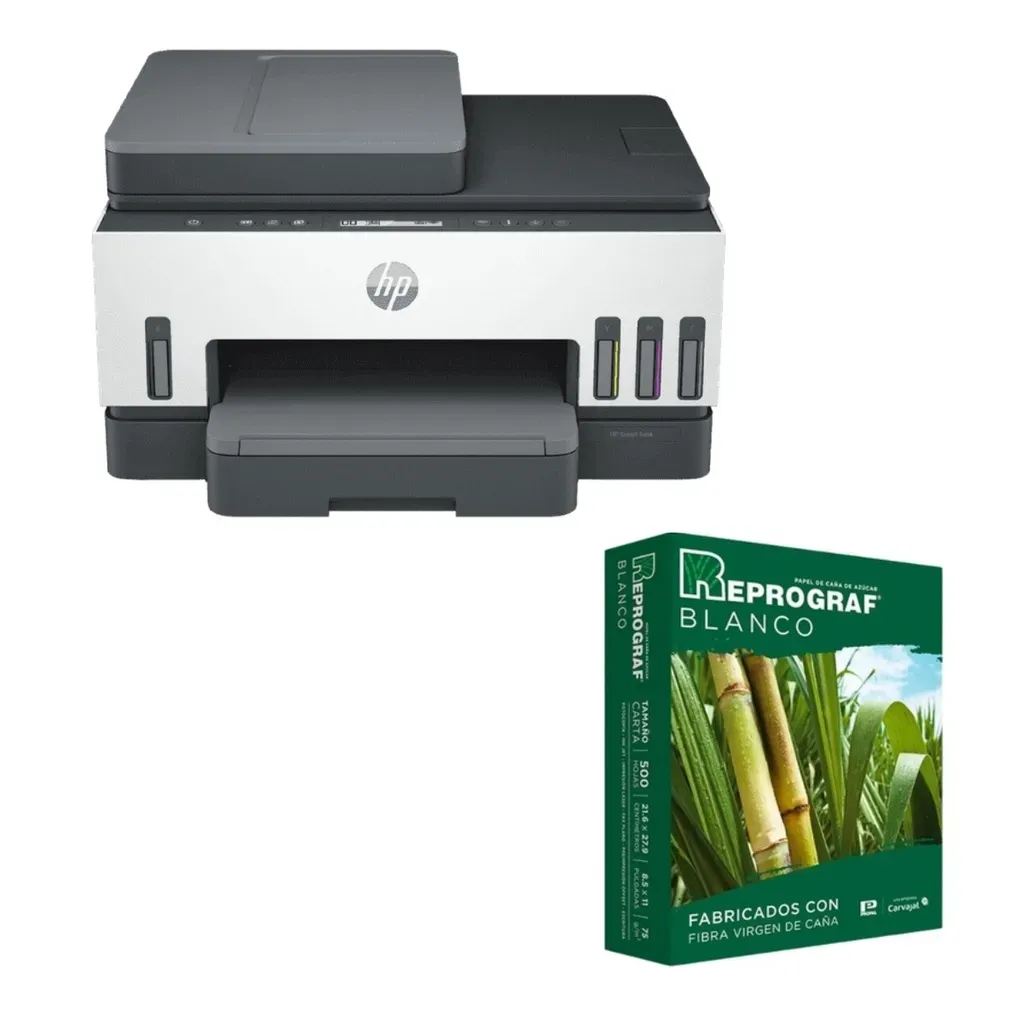 Combo Impresora Multifuncional Hp Smart Tank 750 wifi + Resma