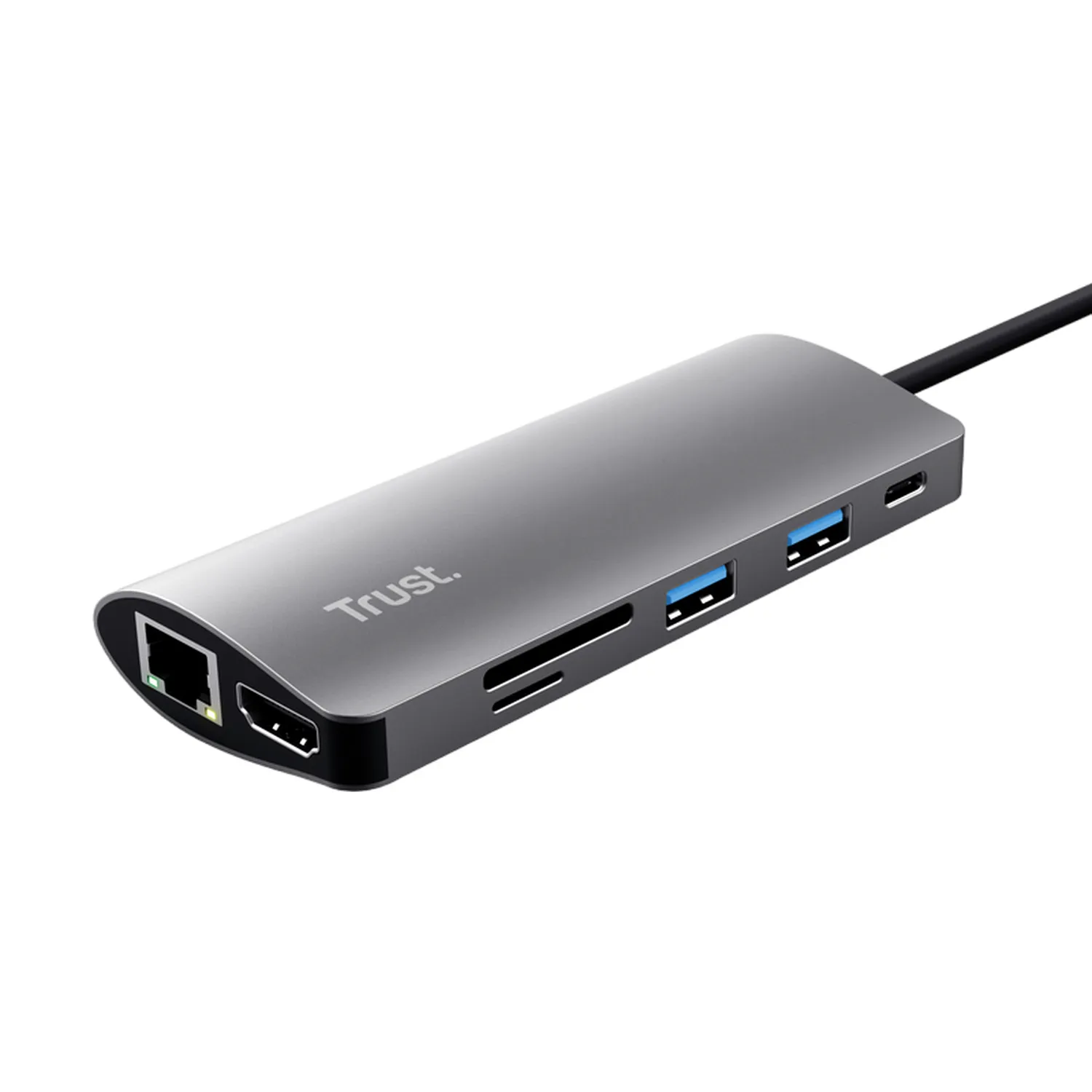 Adaptador Multipuerto Trust Usb-C, 7 en 1 Negro