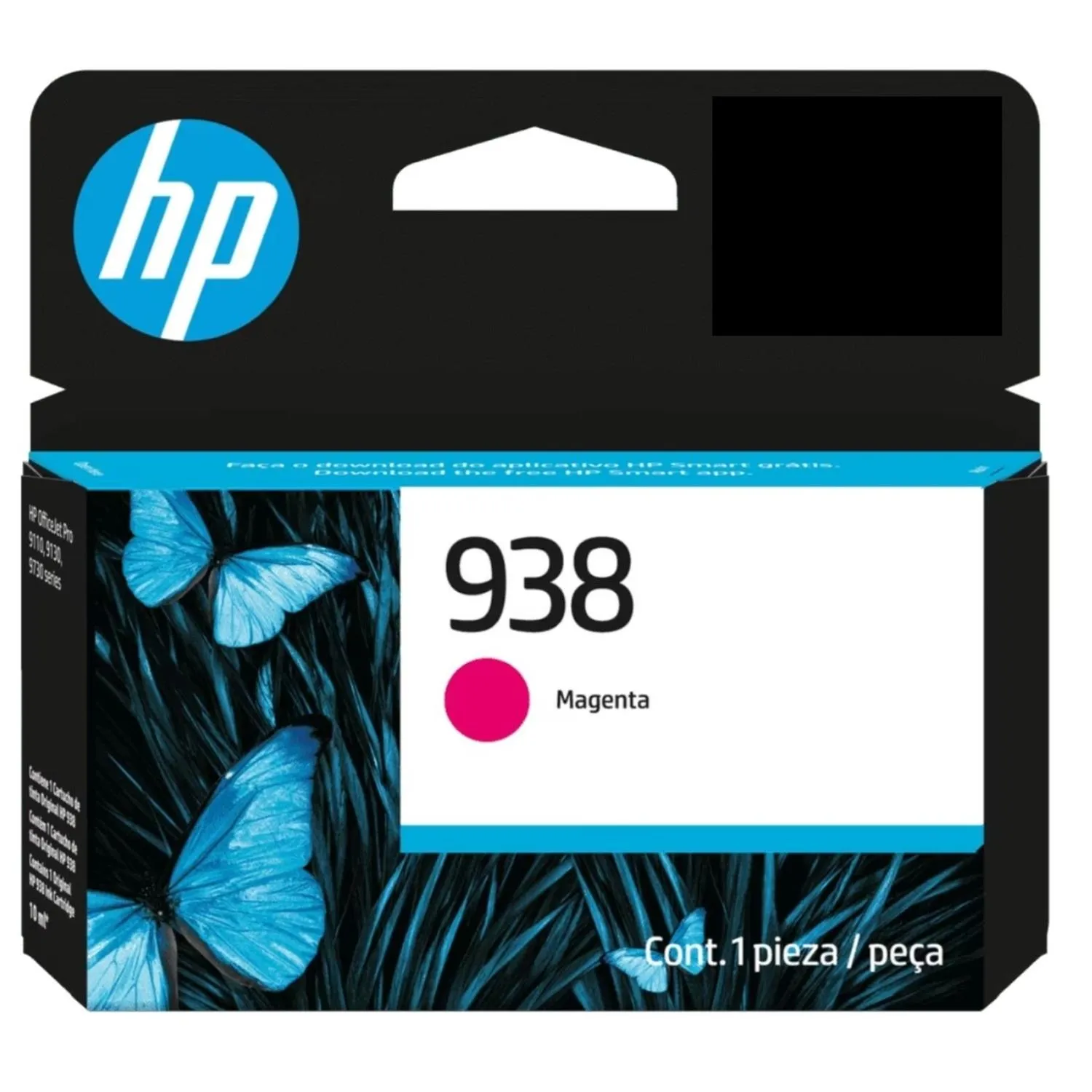 Cartucho Original De Tinta Hp 938 Magenta, 800 Páginas, 10 ml