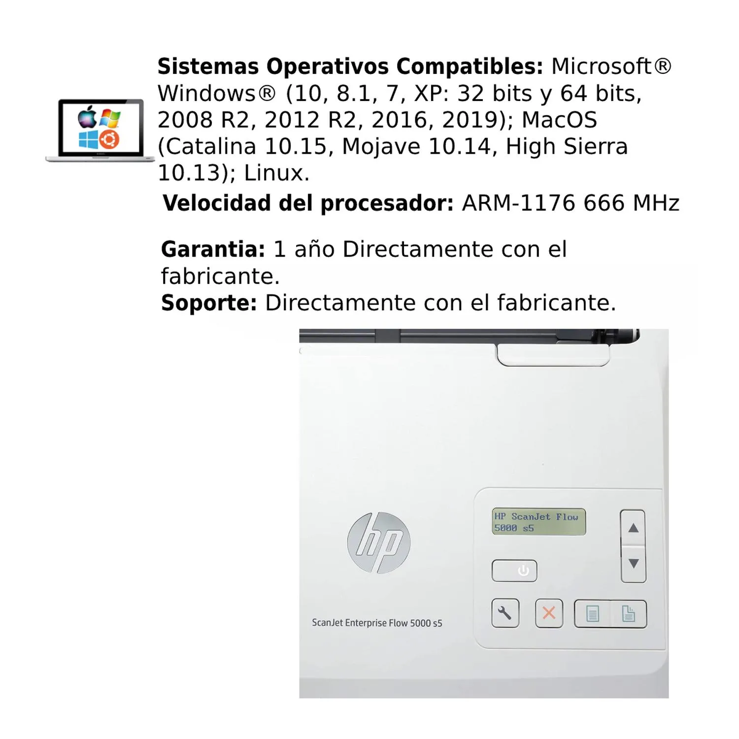 Escaner Hp Scanjet Enterprise Flow 5000 S5