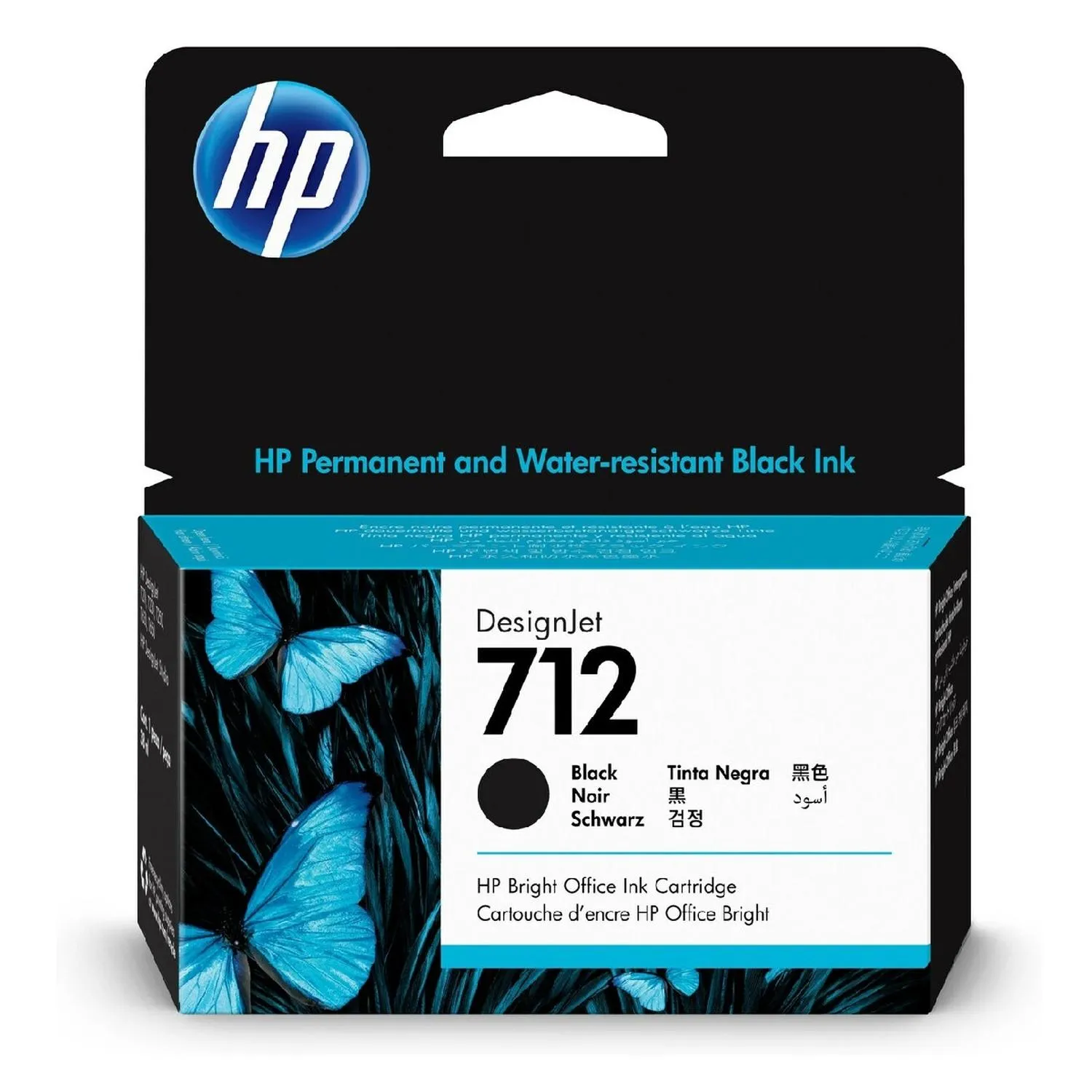 Cartucho Original De Tinta Hp 712 Negro, 38 ml