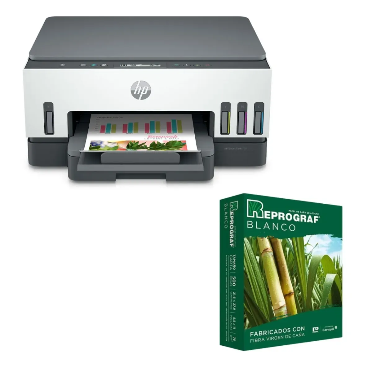 Combo Impresora HP Smart Tank 720 inalámbrica +  Resma