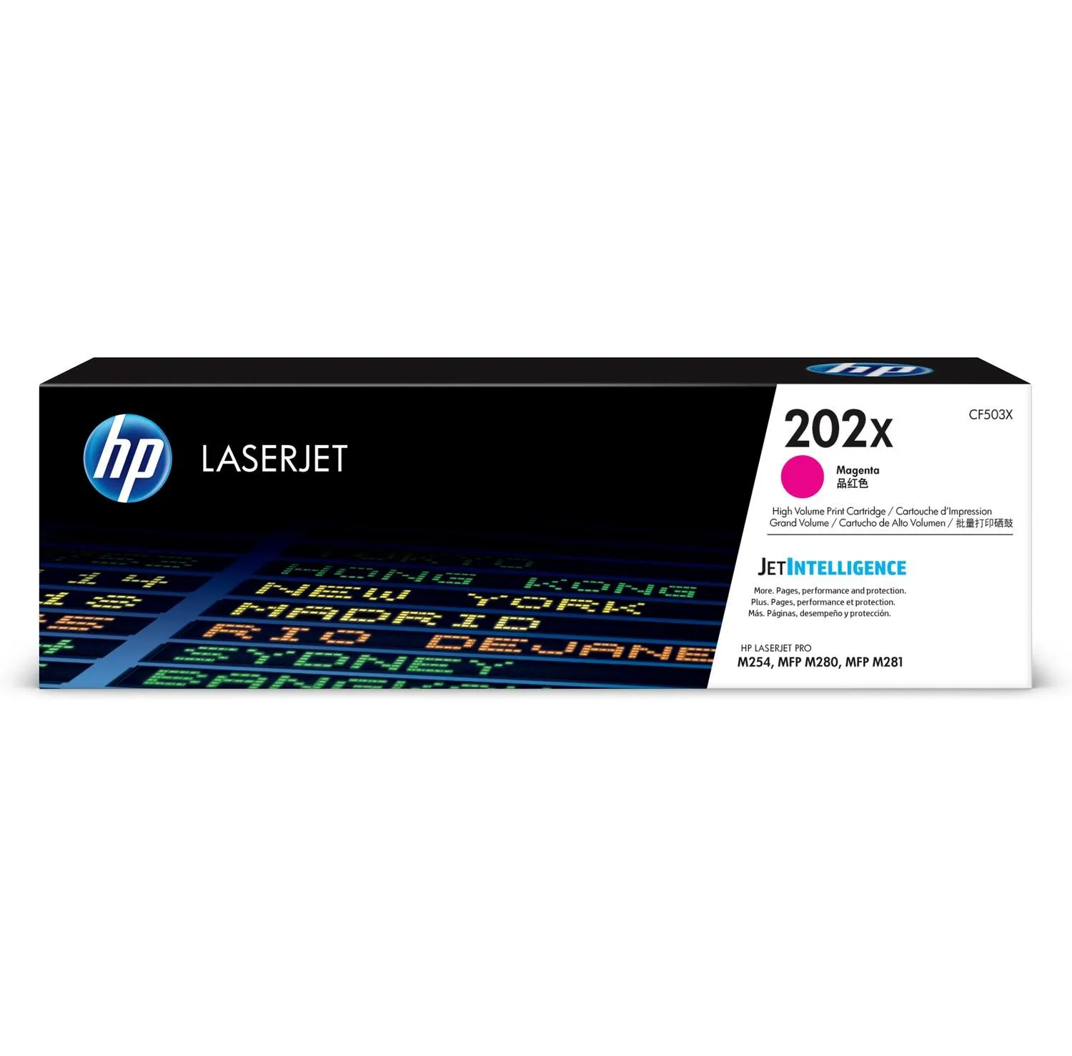 Cartucho Original De Tóner Hp 202x Alto Rendimiento Magenta, 2.500 Páginas