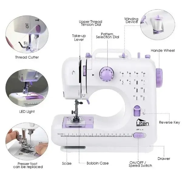 Maquina De Coser Portátil Eléctrica