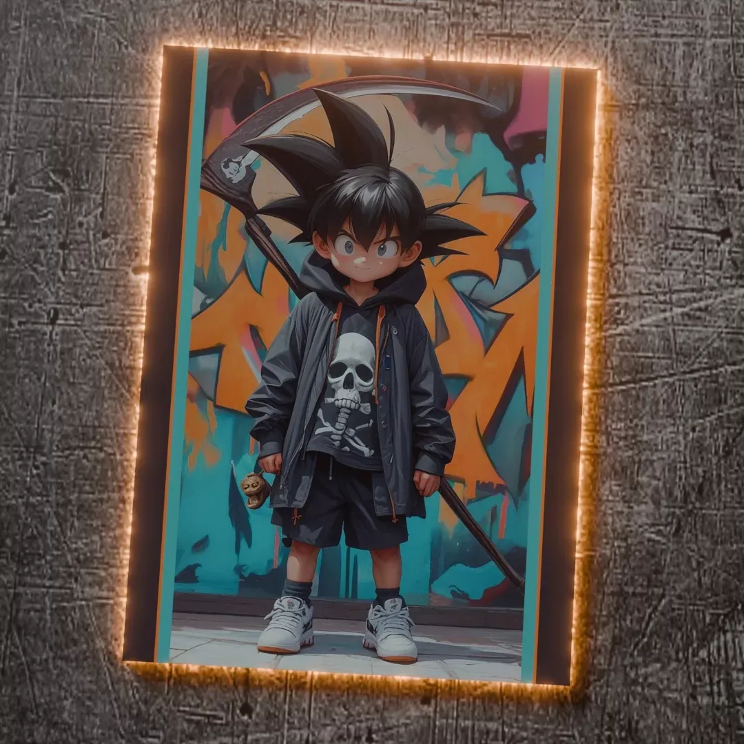 Cuadro Decorativo con Luces Goku V314