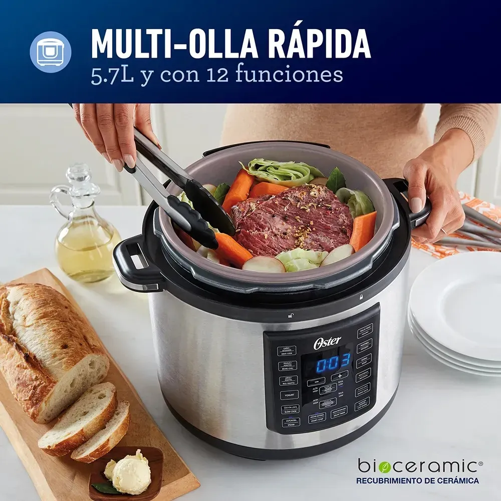 Multiolla OSTER, Capacidad de 5,7 Litros, con 12 Funciones Original 