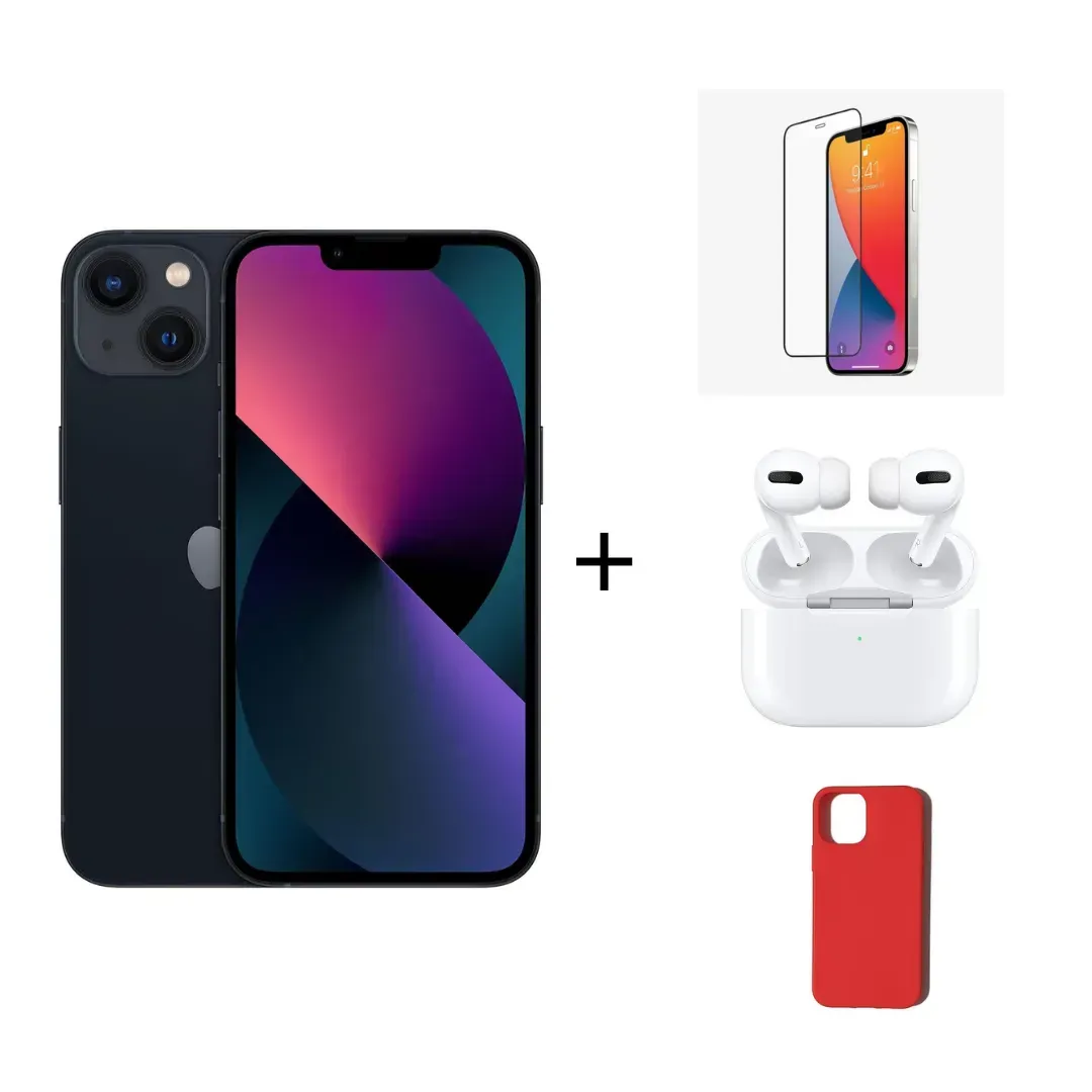 Celular iPhone 13 128 GB blanco + cable + funda +  12 Meses De Garantía Color AZUL Reacondicionado - airdpod AAA gratis