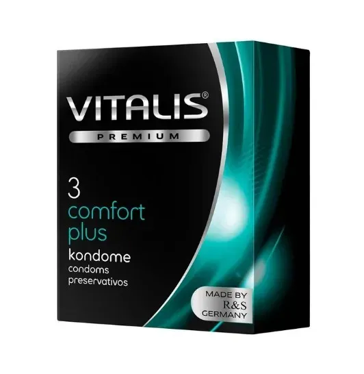 Condón Vitalis Comfort Plus Cabeza Extra Grande X 3 Unidades