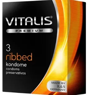 Vitalis Condón Ribbed X 3 Unidades