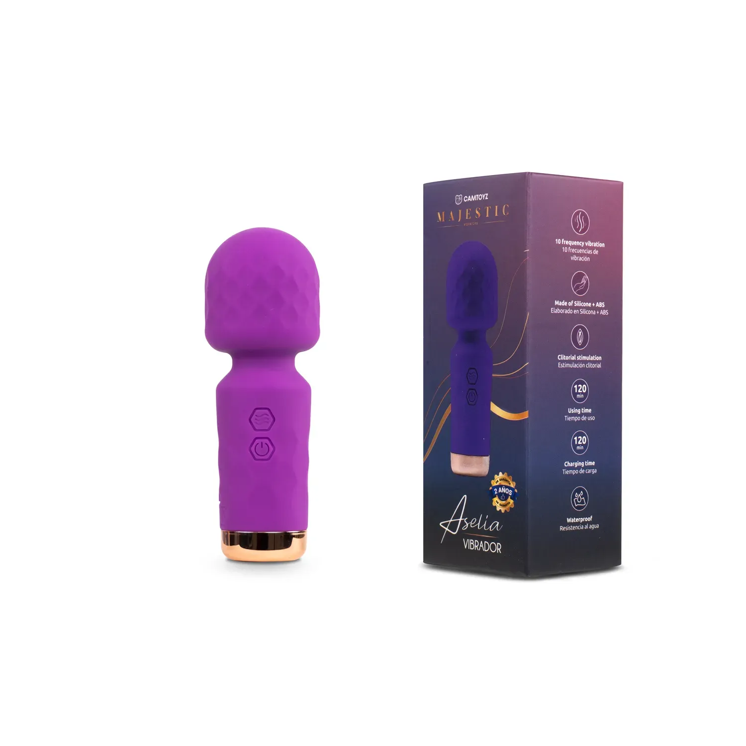 Vibrador Majestic Aselina Morado