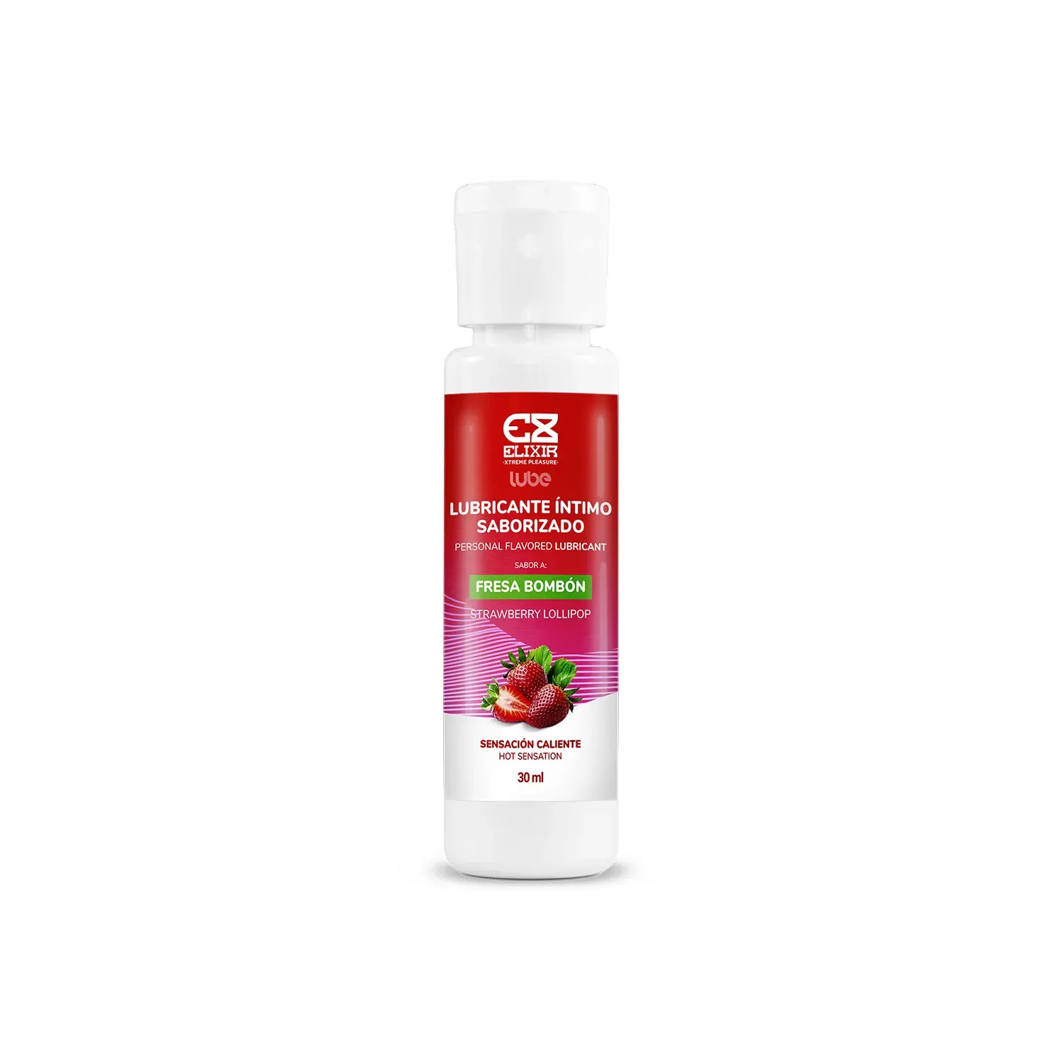 Lubricante Caliente Sabor Fresa Bombón ELIXIR