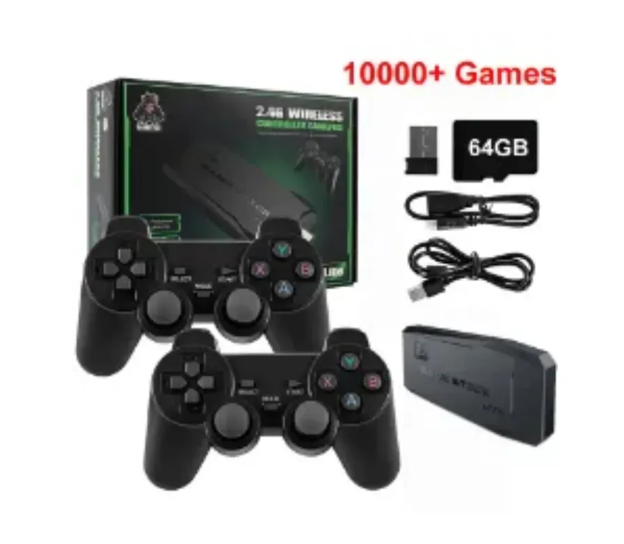 Consola Retro Hdmi 2 Controles Inalambricos Mas 10000 Juegos