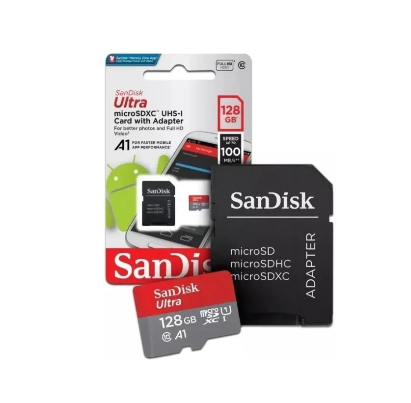 Tarjeta de memoria SanDisk SDSQUAR-128G-GN6MN Ultra con adaptador SD 128GB