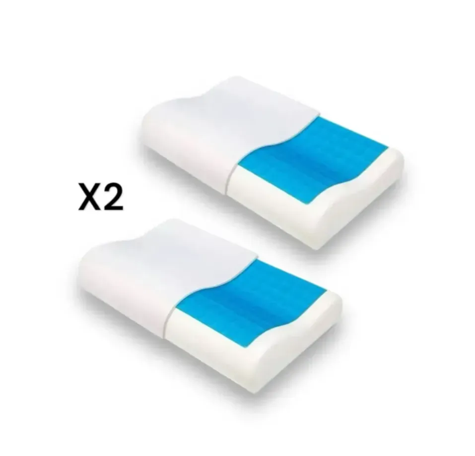 Combo X2 Almohadas Memory Pillow Ortopédica Indeformables Cool Gel Fund