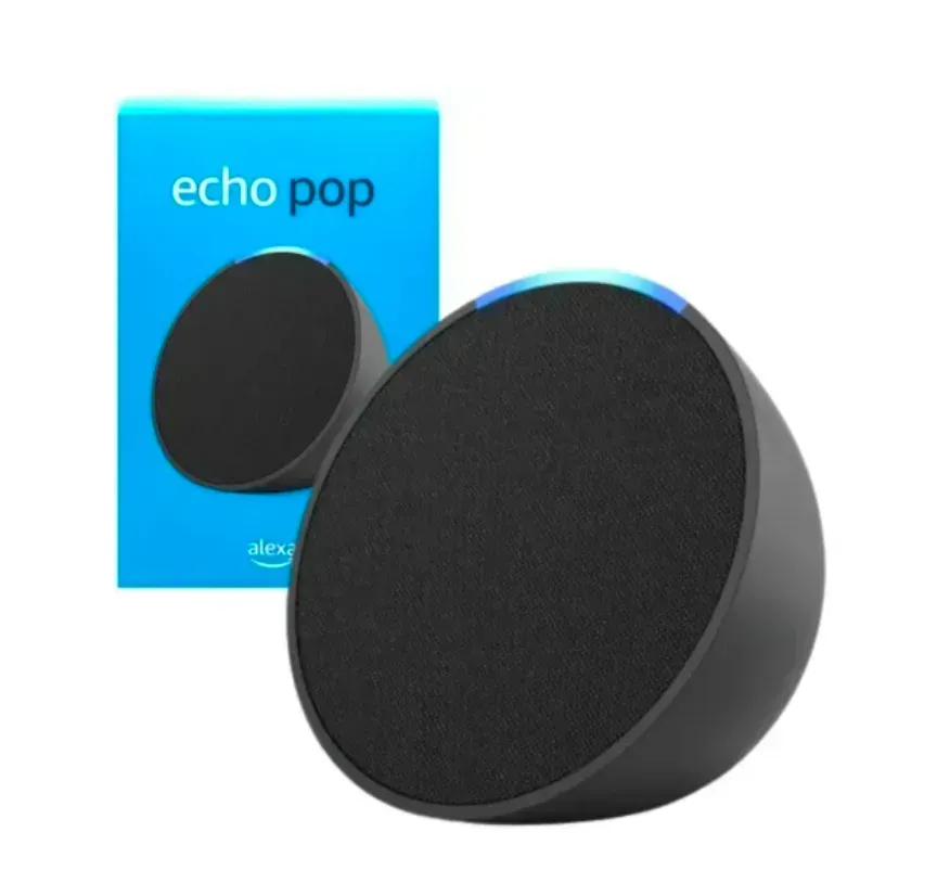 Asistente Virtual Alexa Echo Pop Altavoz Parlante Inteligente Color Negro